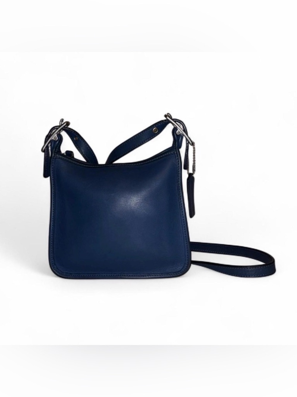 Vintage Coach Mini Janice Bag 6610 Blue Leather Zip Crossbody Shoulder Purse USA